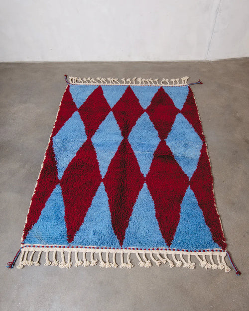 Damir - Burgundy & Sky Blue Rug