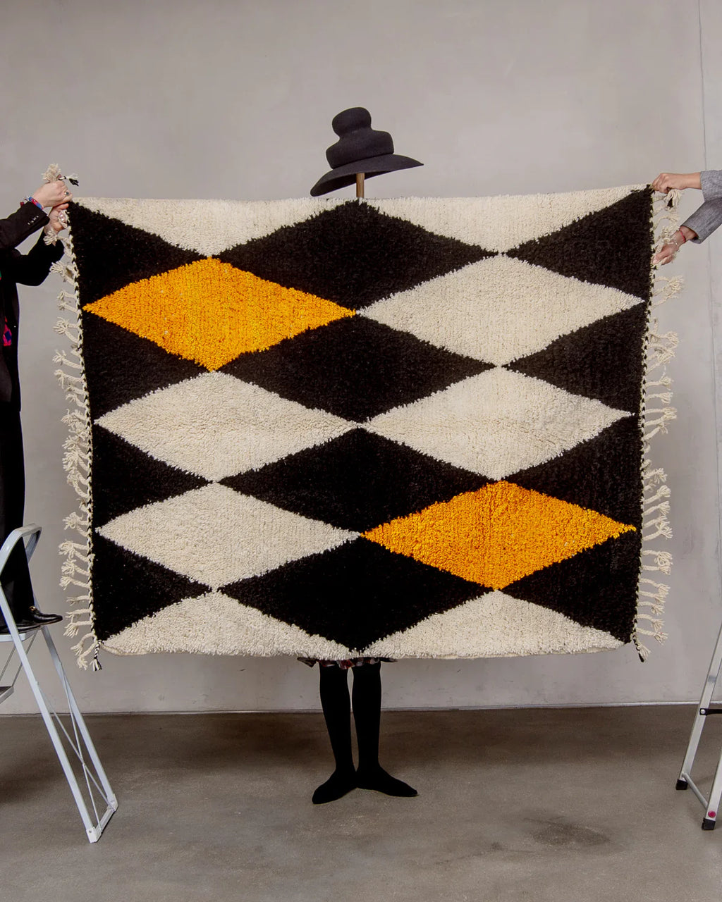 Damir - Black, Cream & Turmeric Rug