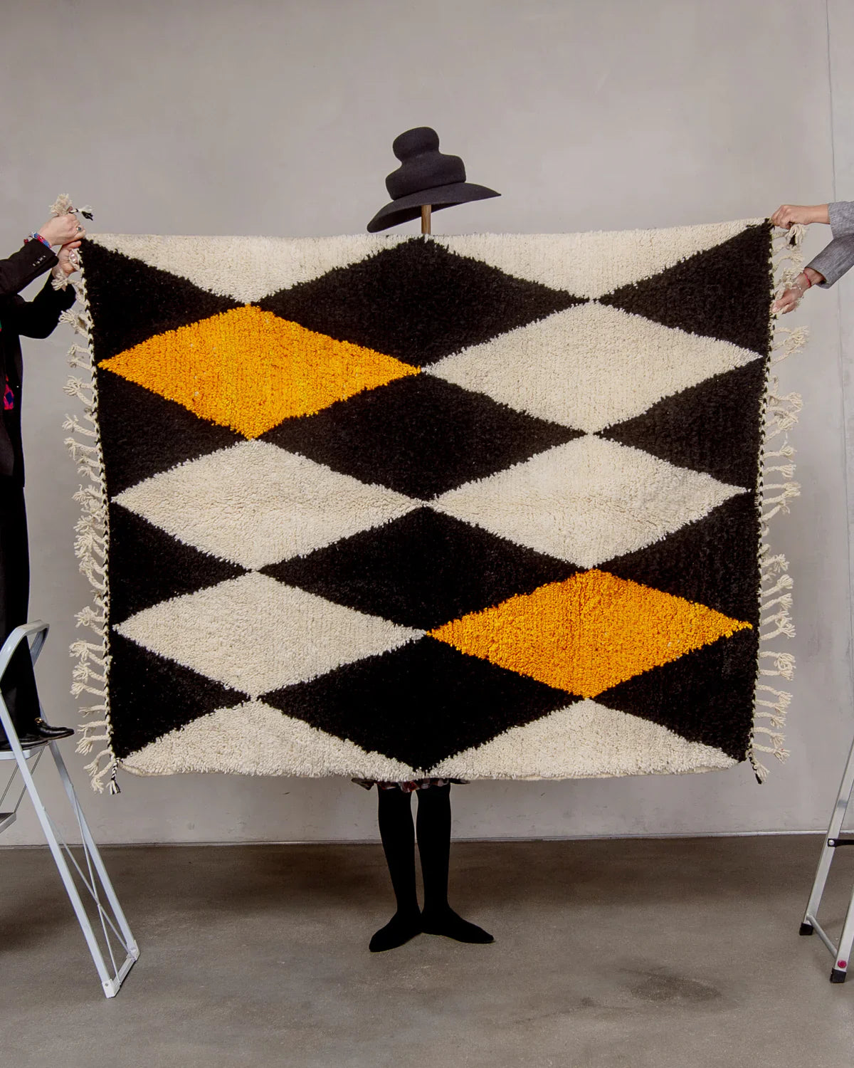 Damir - Black, Cream & Turmeric Rug