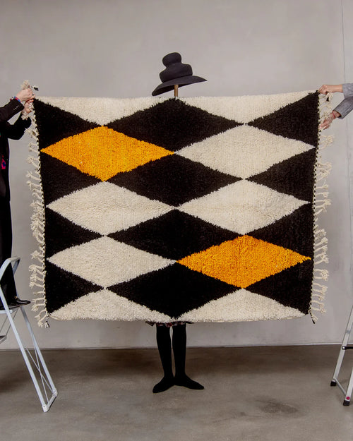Damir - Black, Cream & Turmeric Rug