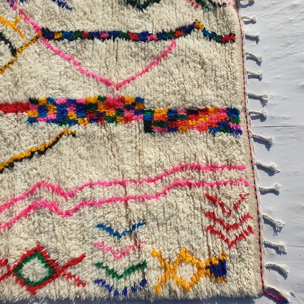Handmade Beni Ourain Rug: Moroccan Shag Wool Area Rug