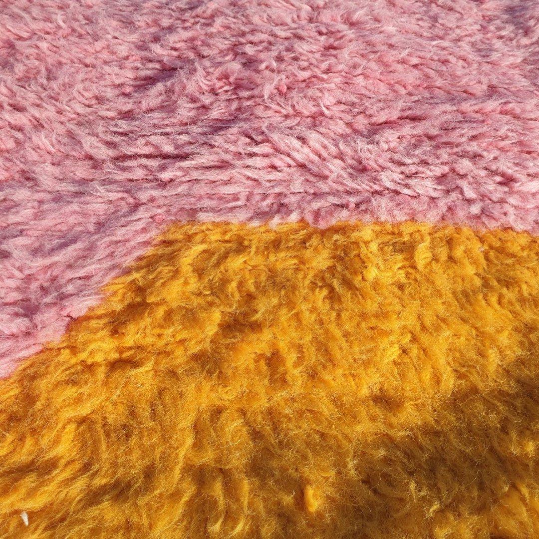 Handmade Beni Ourain Rug: Moroccan Shag Wool Carpet