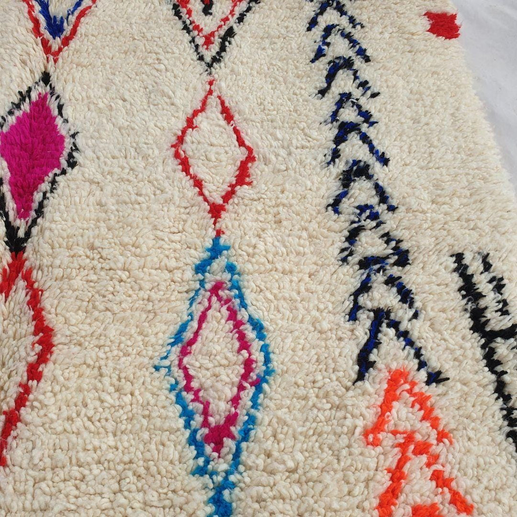 Handmade Beni Ourain Rug: Authentic Moroccan Berber Wool Carpet