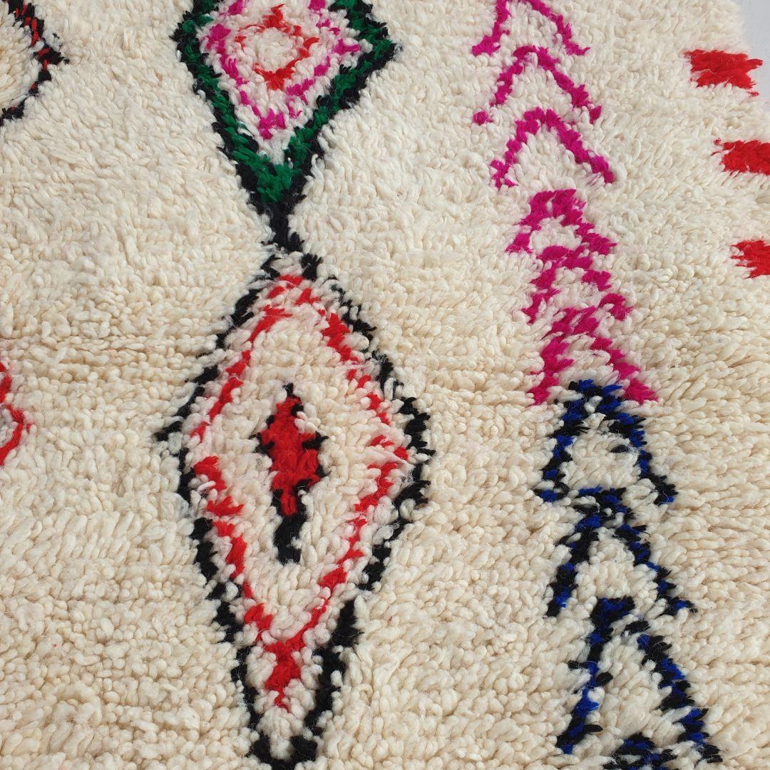 Handmade Beni Ourain Rug: Authentic Moroccan Berber Wool Carpet
