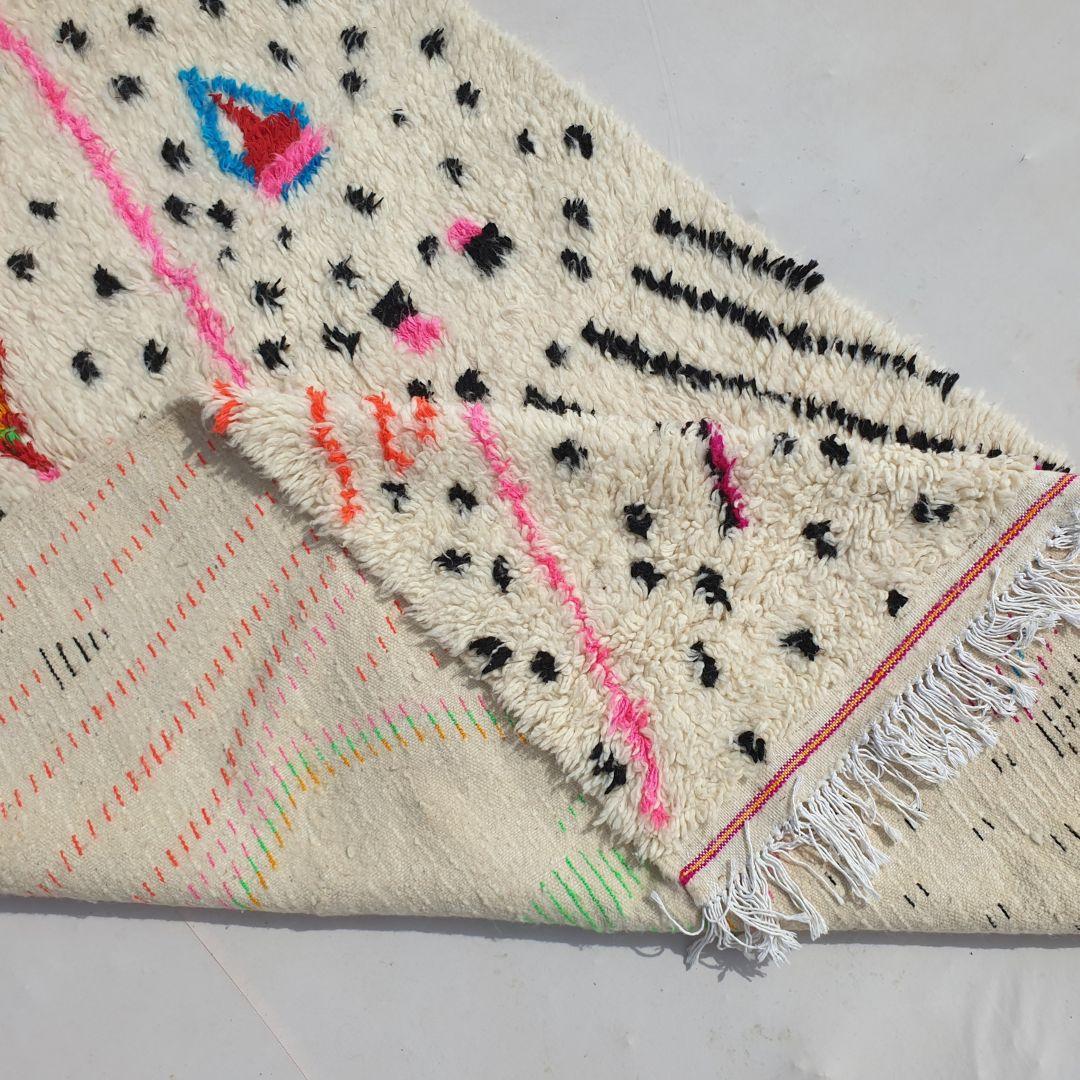 Handmade Beni Ourain Rug: Moroccan Berber Shag Rug