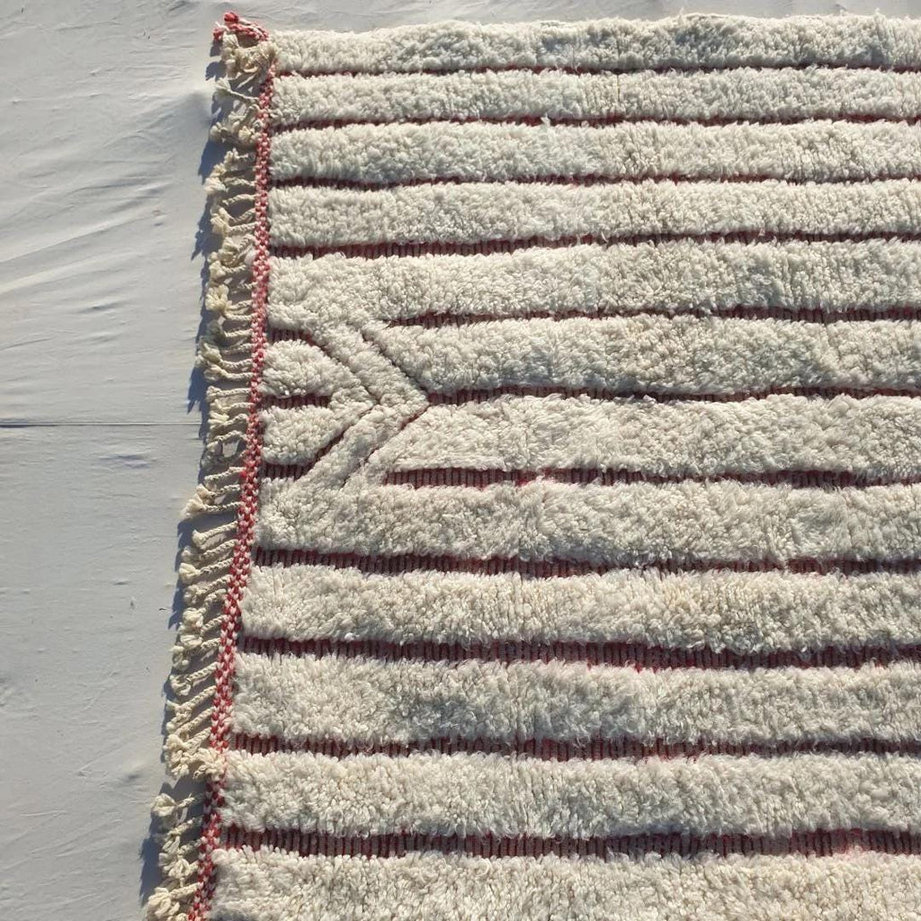 Handmade Beni Ourain Rug: Moroccan Wool Berber Carpet