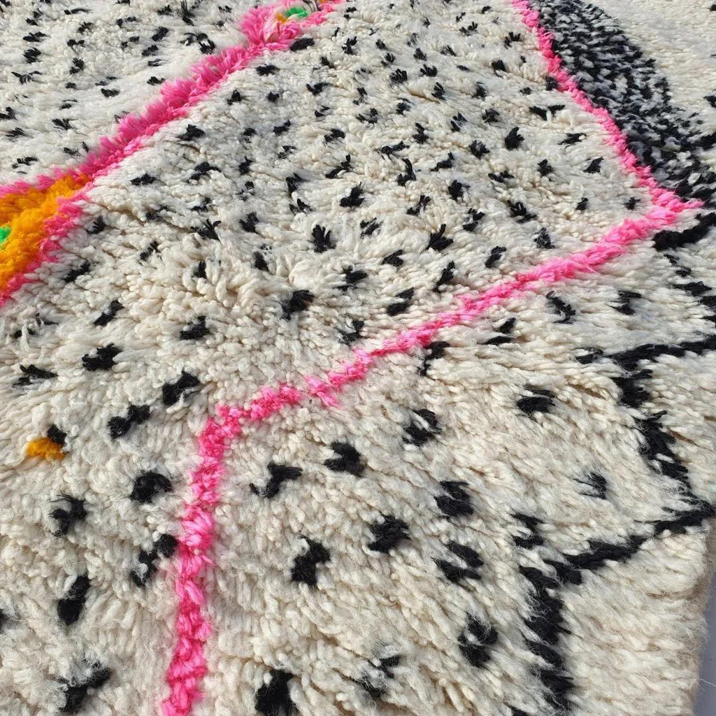 Handmade Beni Ourain Rug: Genuine Lamb Wool Moroccan Berber Carpet