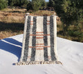 Handmade Beni Ourain Wool Rug: Neutral Berber Tribal Design