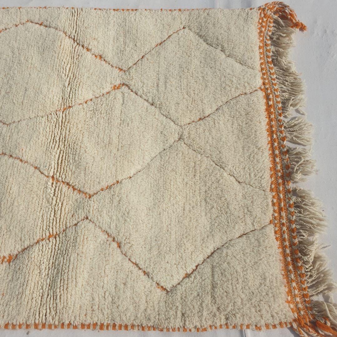 Manar, Yellow White Moroccan Berber Carpet