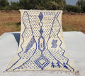 Handmade Wool Berber Rug: Moroccan Beni Ourain Shag Rug
