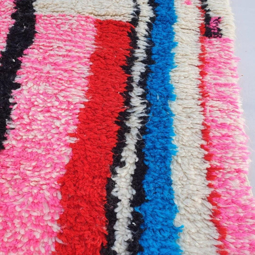 Handmade Wool Beni Ourain Rug: Authentic Berber Shaggy Carpet