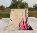 Handmade Wool Beni Ourain Rug: Authentic Berber Shaggy Carpet