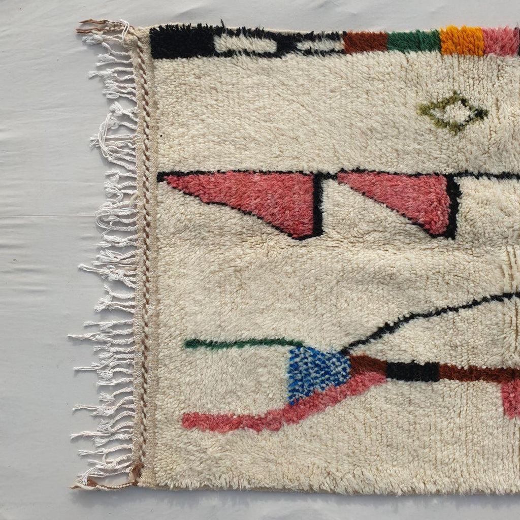 Handmade Beni Ourain Wool Rug: Authentic Moroccan Berber Carpet