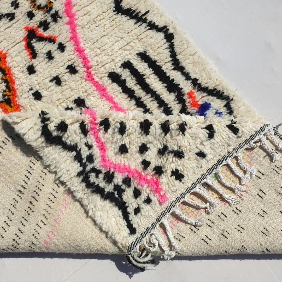 Handmade Colorful Azilal Rug: Custom Moroccan Berber Decor