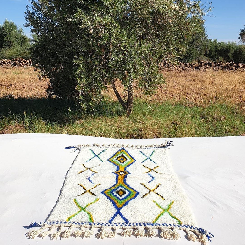 Handwoven Beni Ourain Rug: Custom Moroccan Wool Carpet