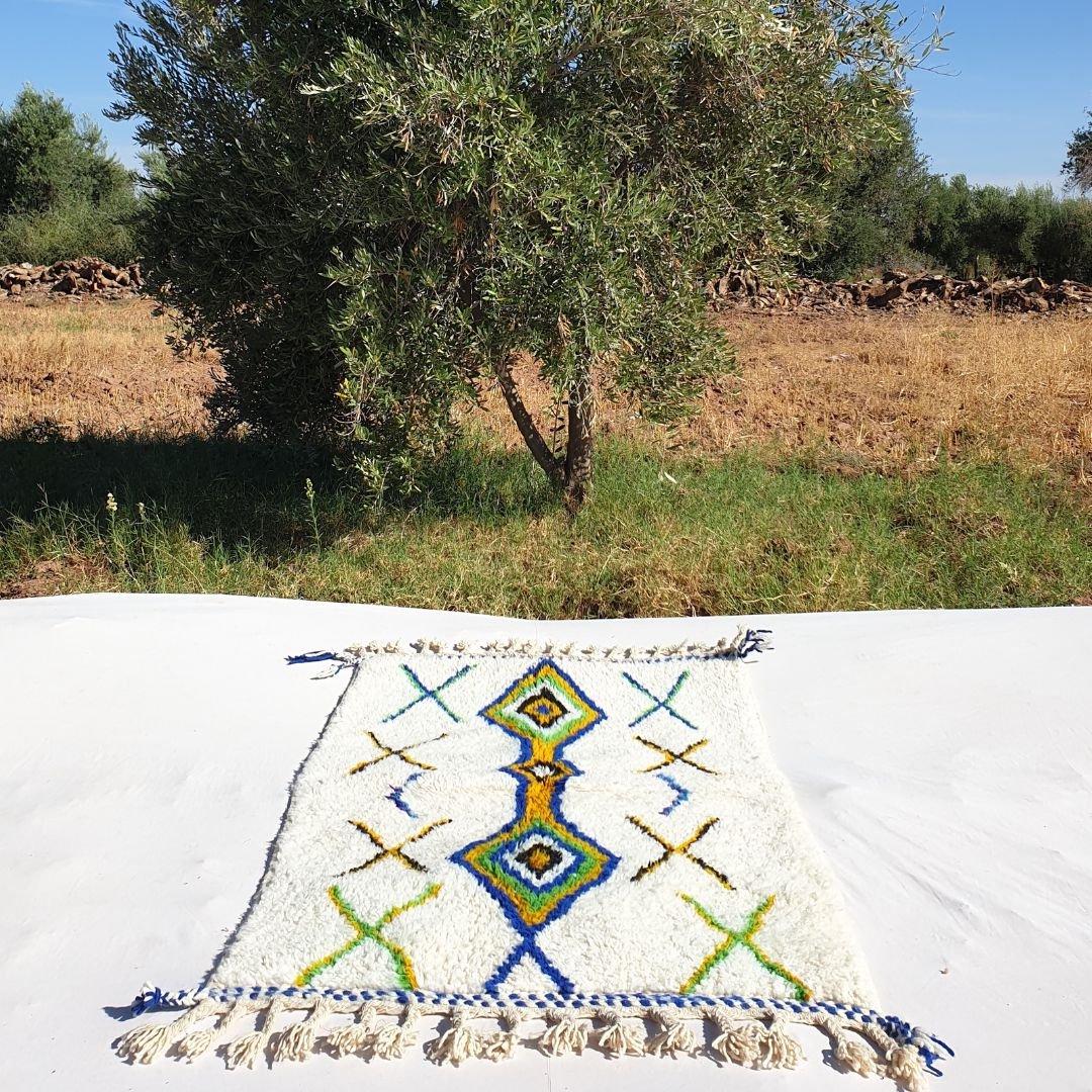 Handwoven Beni Ourain Rug: Custom Moroccan Wool Carpet