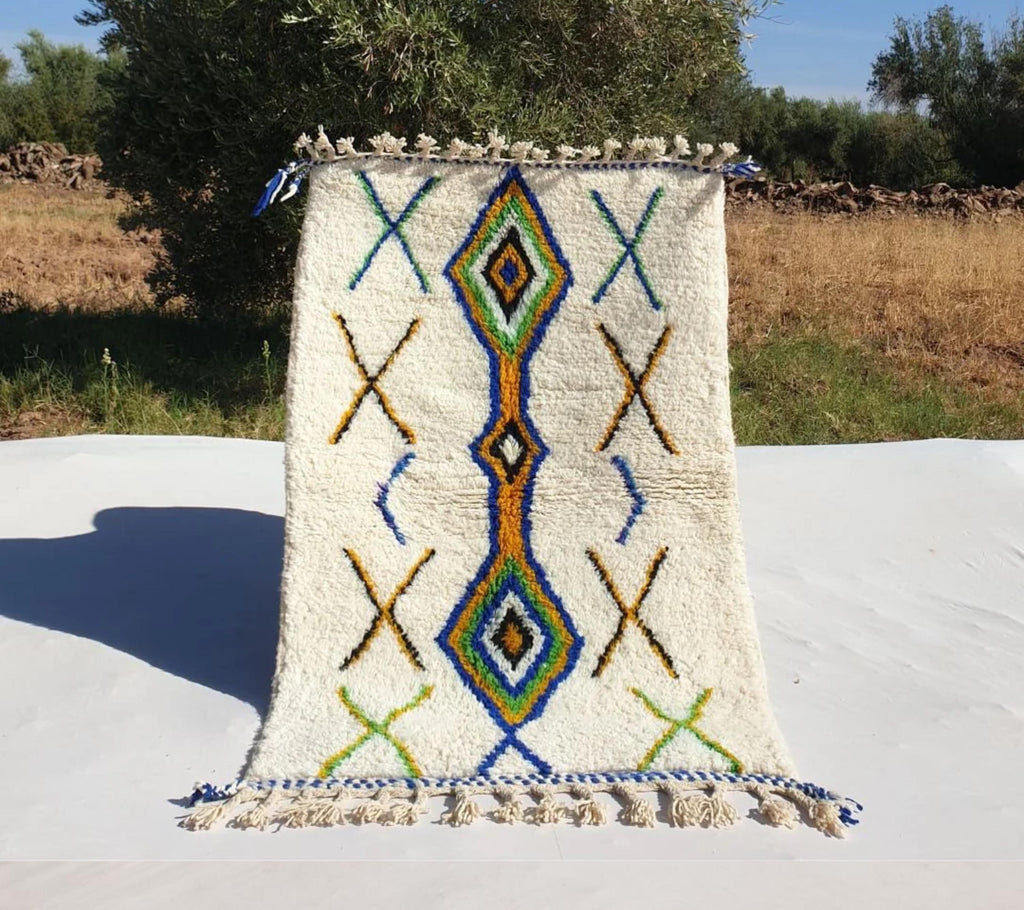 Handwoven Beni Ourain Rug: Custom Moroccan Wool Carpet