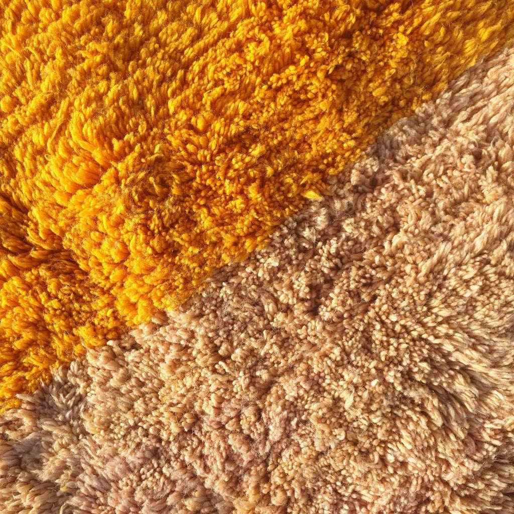 Handmade Shaggy Beni Ourain Rug: Authentic Moroccan Berber Wool Carpet