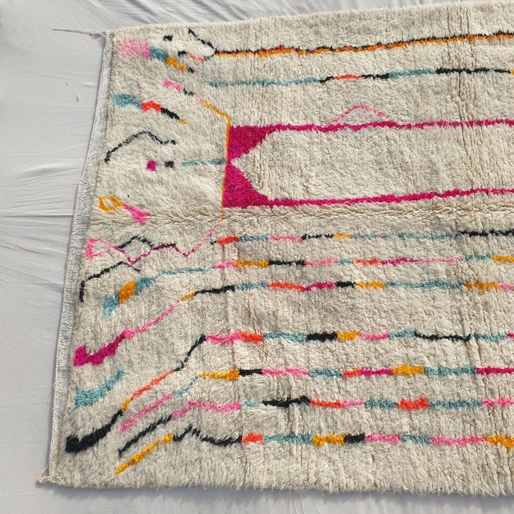 Handmade Beni Ourain Rug: Moroccan Wool Carpet, Berber Design