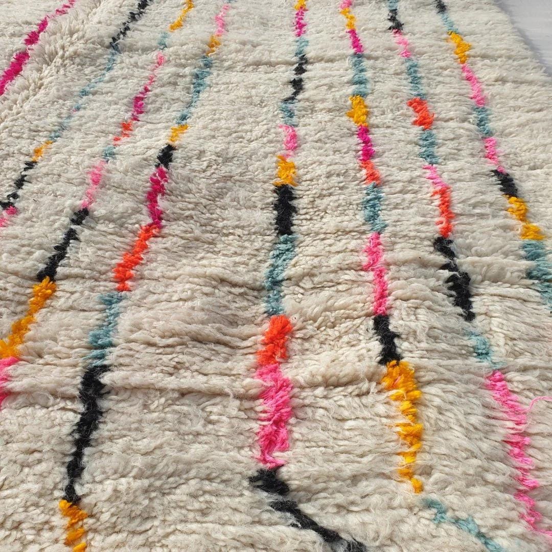 Handmade Beni Ourain Rug: Moroccan Wool Carpet, Berber Design