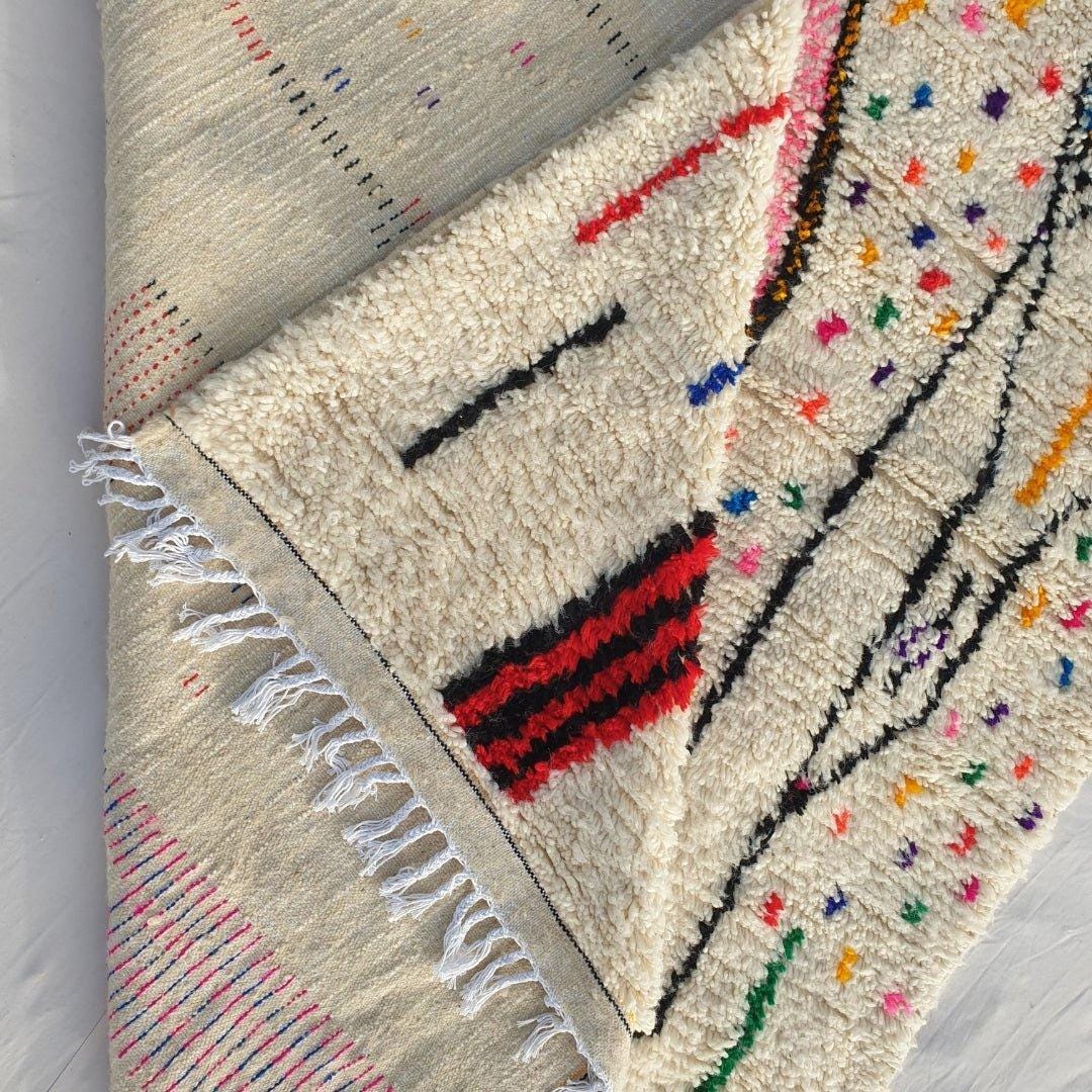 Handmade Beni Ourain Rug: Moroccan Wool Shag Carpet