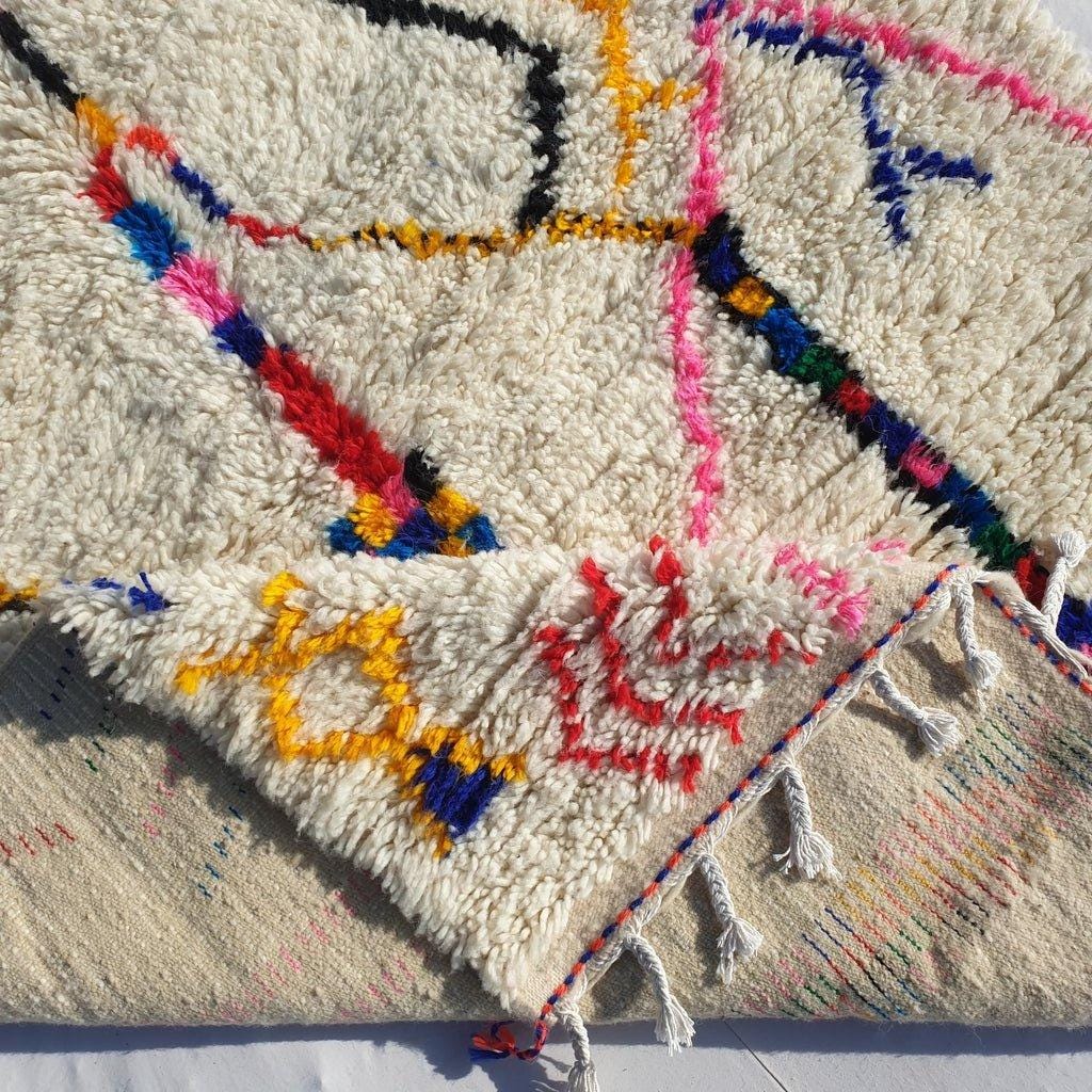 Handmade Beni Ourain Rug: Moroccan Shag Wool Area Rug