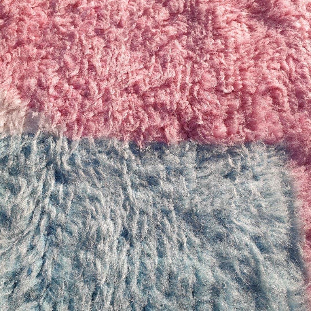 Handmade Beni Ourain Rug: Moroccan Shag Wool Carpet