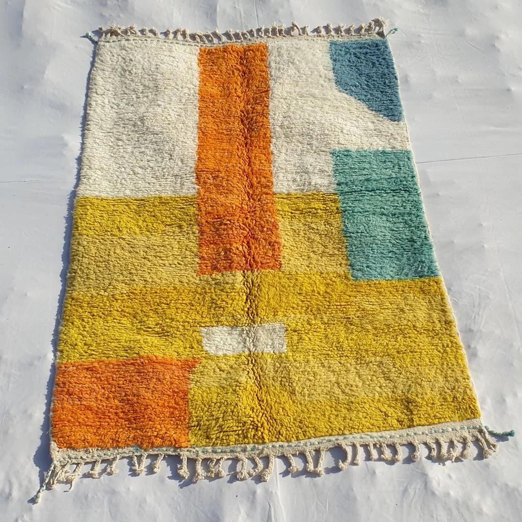 Handmade Beni Ourain Moroccan Rug: Berber Wool Area Rug