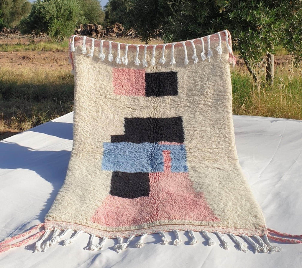 Custom Beni Ourain Rug: Handmade Moroccan Wool Carpet