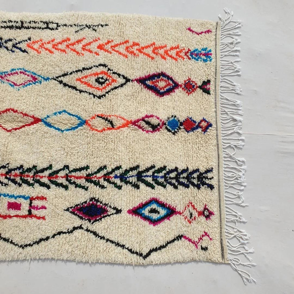 Handmade Beni Ourain Rug: Authentic Moroccan Berber Wool Carpet