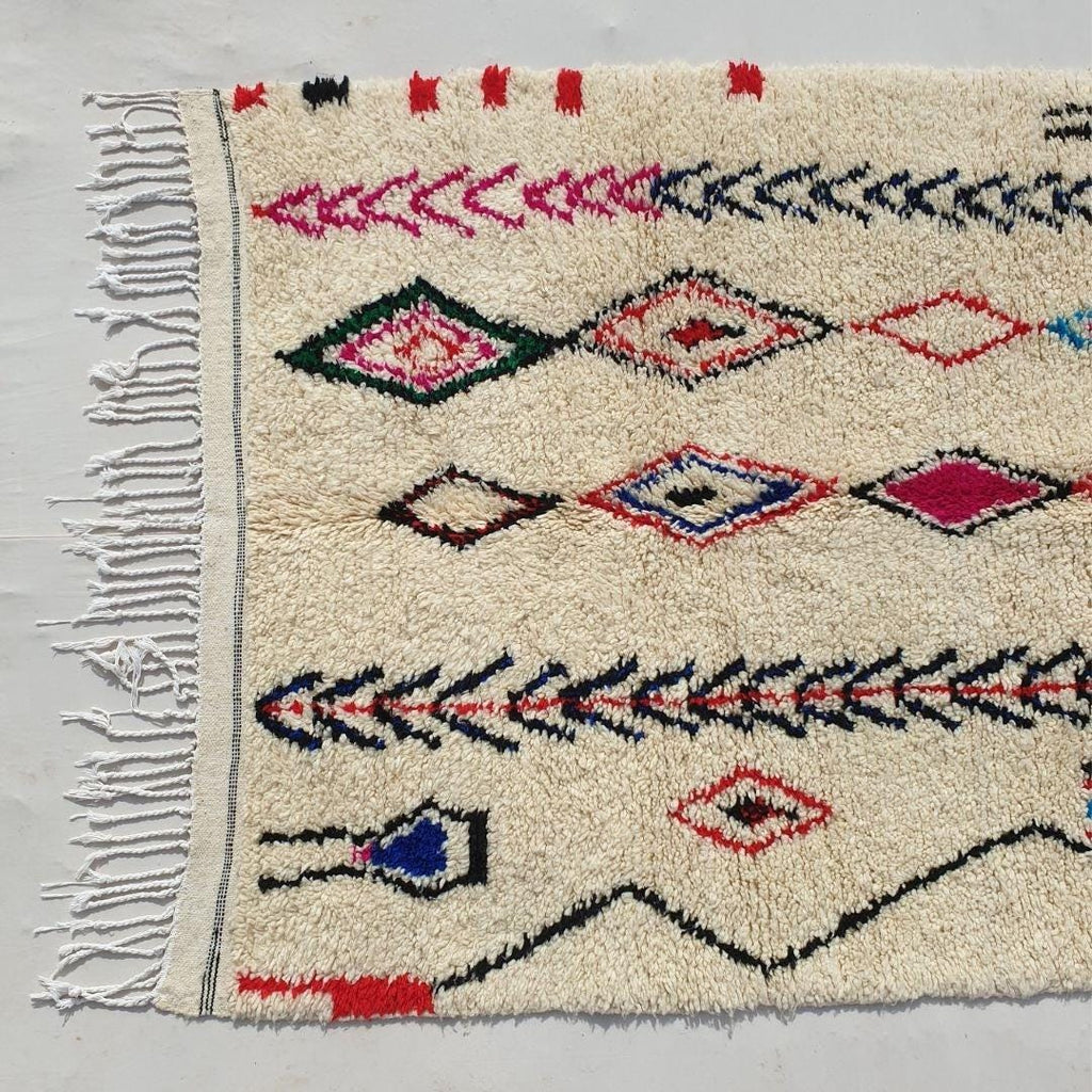 Handmade Beni Ourain Rug: Authentic Moroccan Berber Wool Carpet
