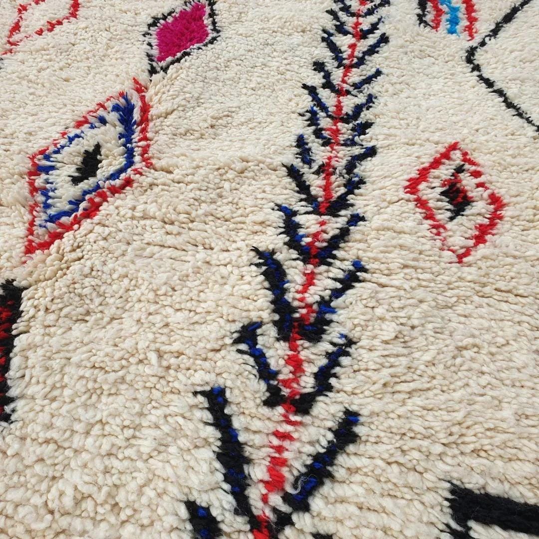 Handmade Beni Ourain Rug: Authentic Moroccan Berber Wool Carpet