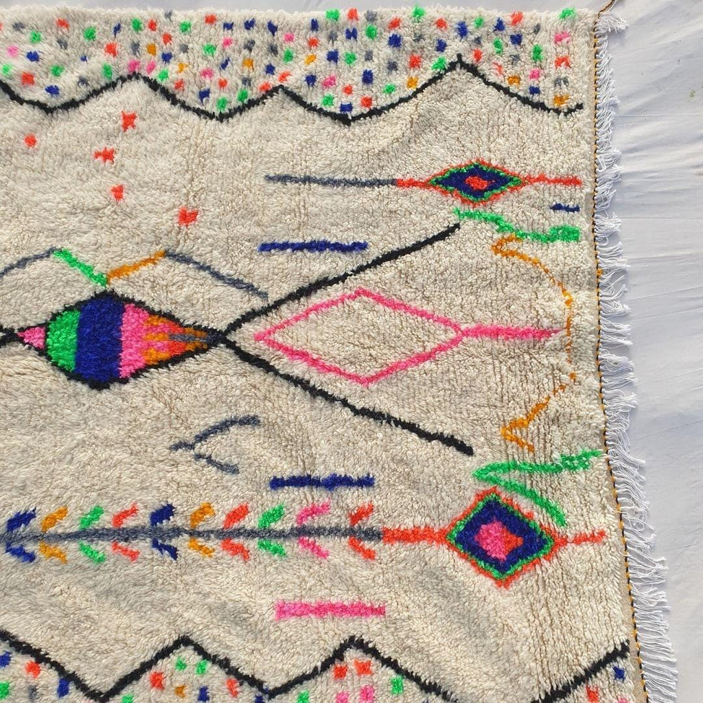 Handmade Wool Berber Rug: Authentic Moroccan Beni Ourain Rug