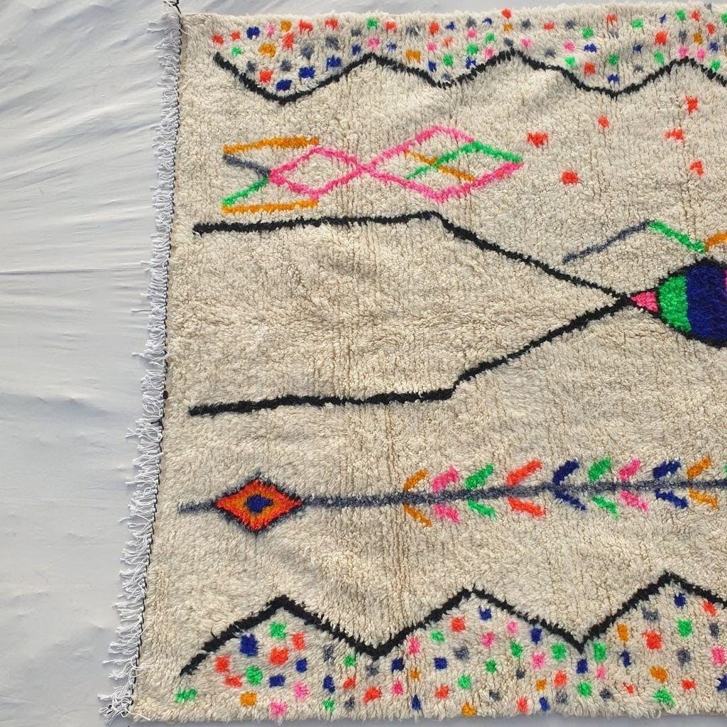 Handmade Wool Berber Rug: Authentic Moroccan Beni Ourain Rug