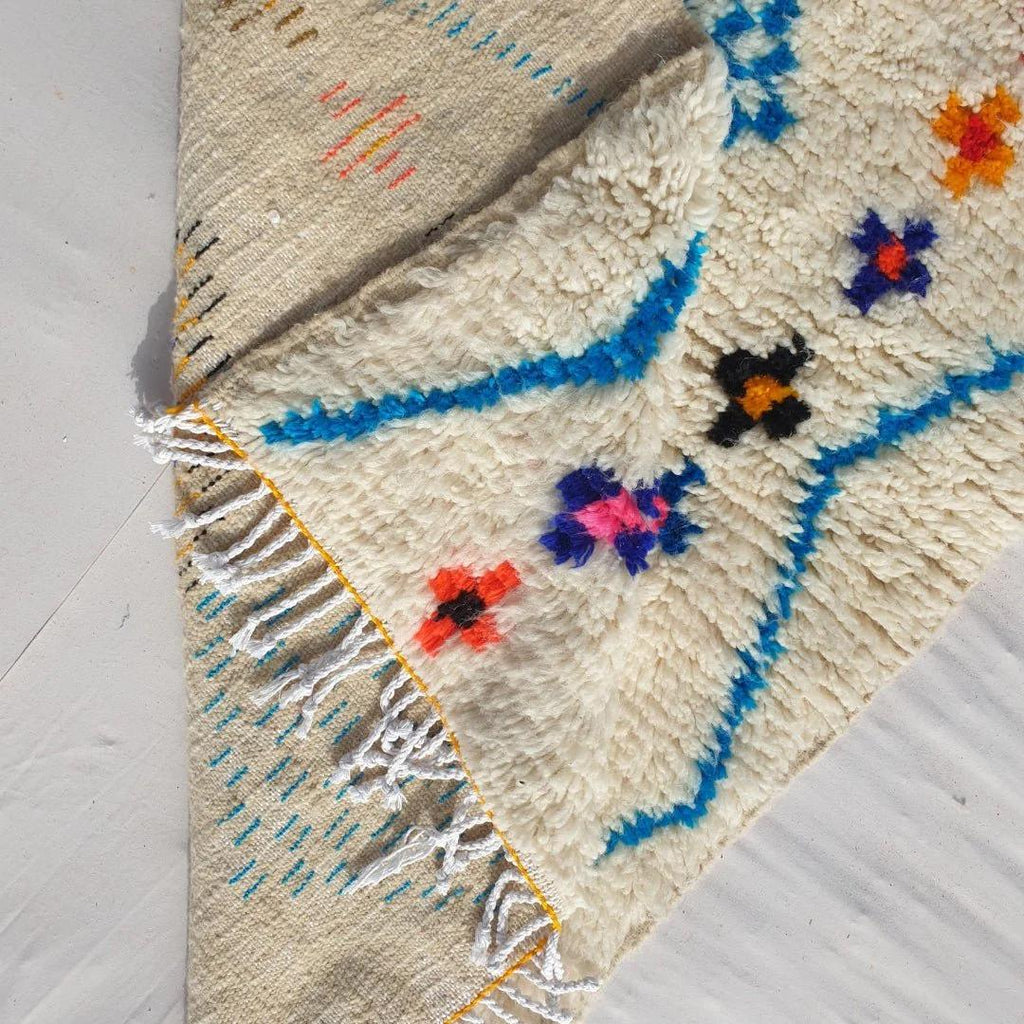 Handmade Moroccan Beni Ourain Rug: Shag Wool Berber Carpet