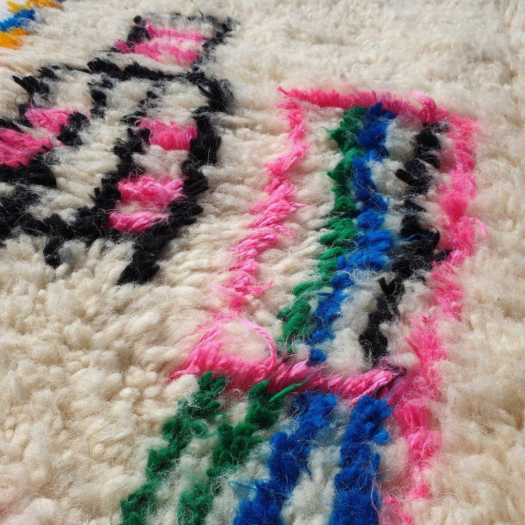 Handmade Wool Beni Ourain Rug: Authentic Moroccan Berber Carpet