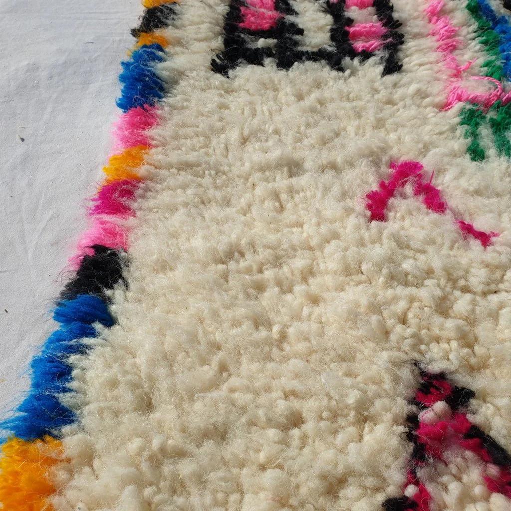 Handmade Wool Beni Ourain Rug: Authentic Moroccan Berber Carpet