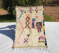 Handmade Wool Beni Ourain Rug: Authentic Moroccan Berber Carpet