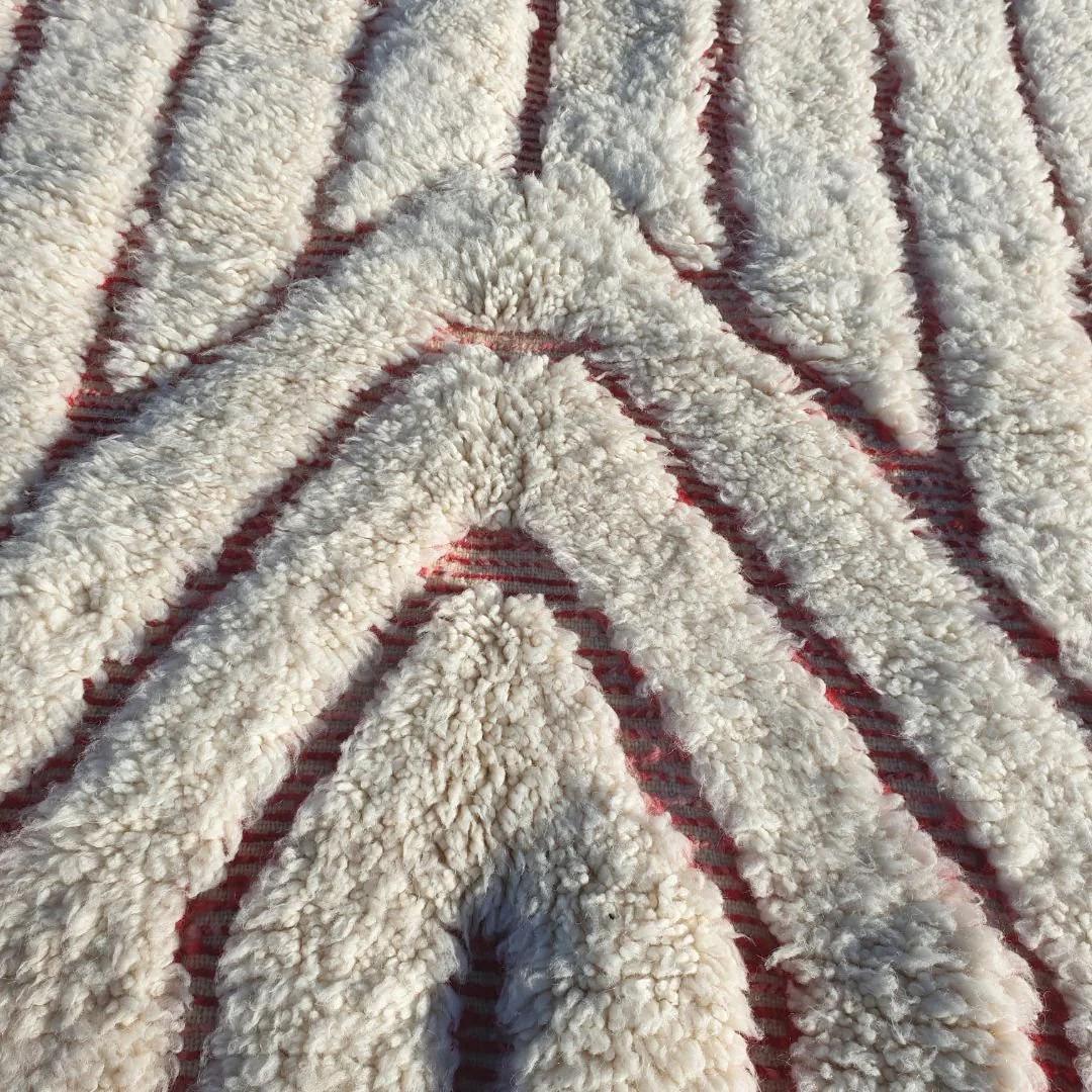 Handmade Beni Ourain Rug: Moroccan Wool Berber Carpet