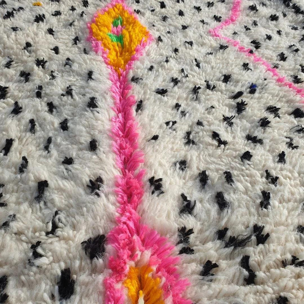 Handmade Beni Ourain Rug: Genuine Lamb Wool Moroccan Berber Carpet