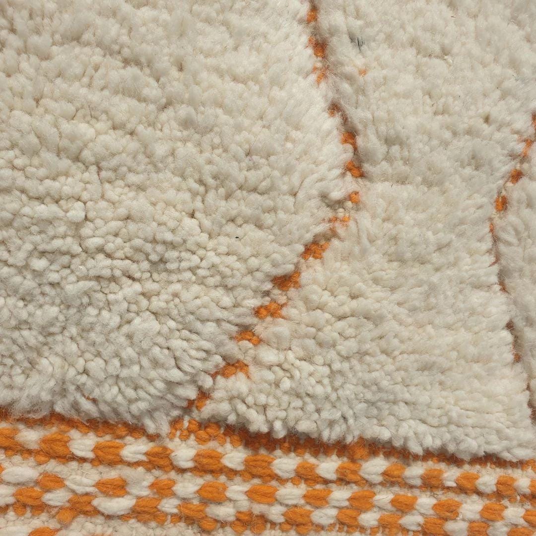 Manar, Yellow White Moroccan Berber Carpet