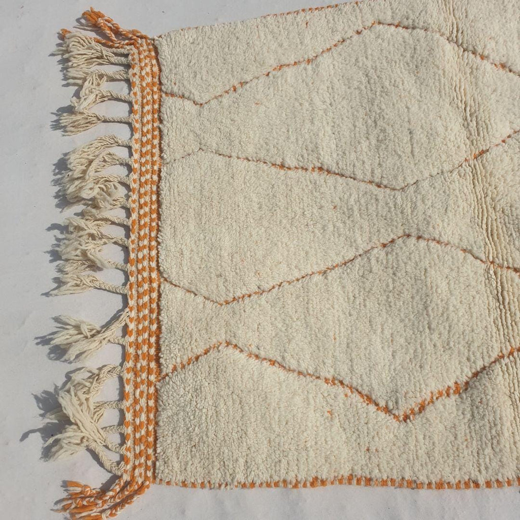 Manar, Yellow White Moroccan Berber Carpet