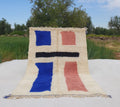 Handmade Beni Ourain Wool Rug: Berber Moroccan Boho Style