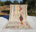 Authentic Berber Azilal Rug: Multicolor Moroccan Wool, Hand-Knotted