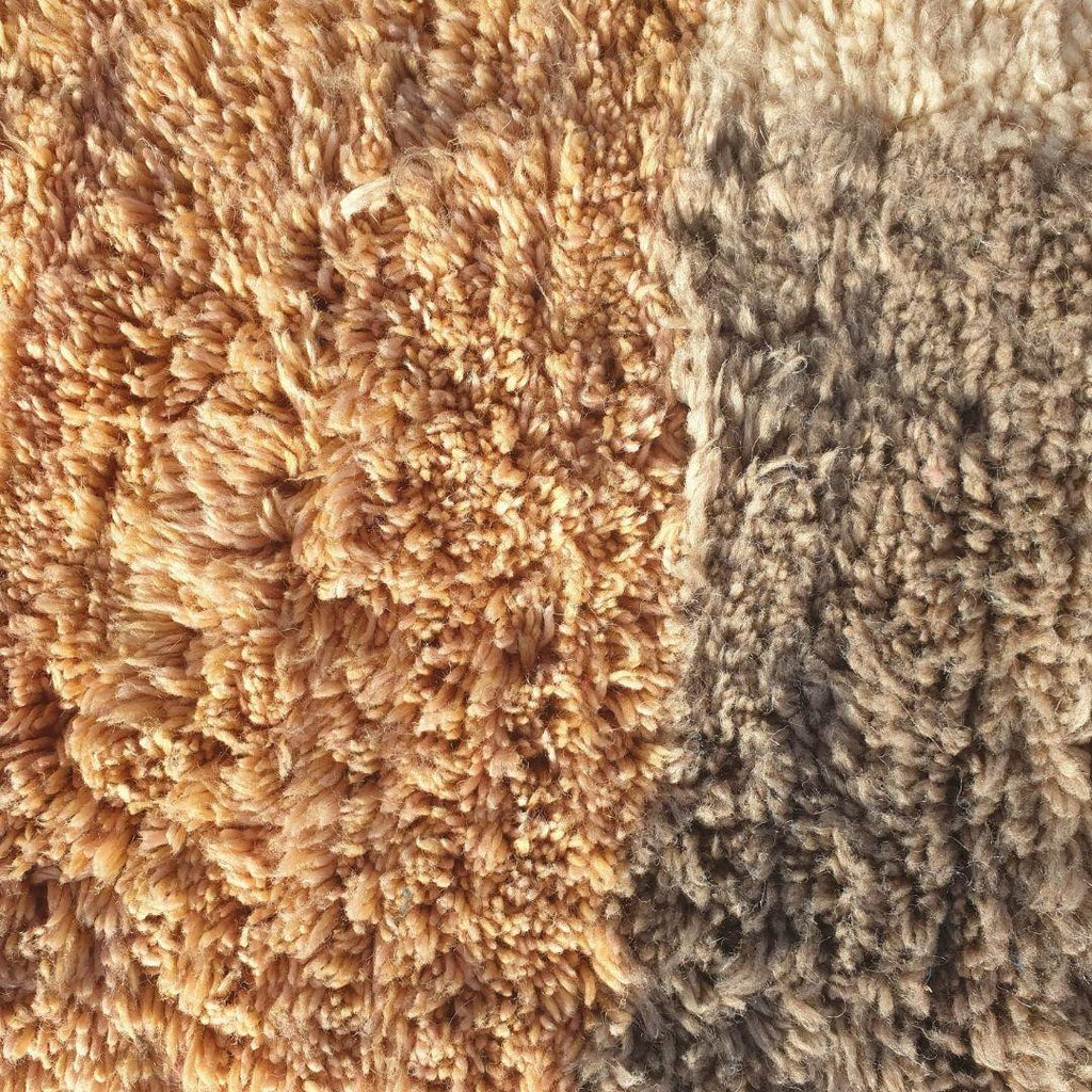 Handmade Shaggy Beni Ourain Rug: Authentic Moroccan Berber Wool Carpet