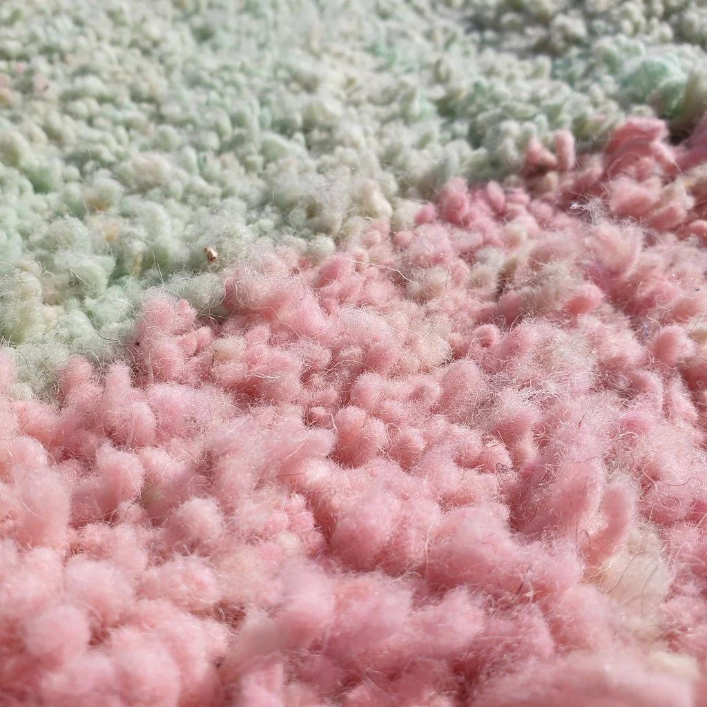 Handmade Wool Beni Ourain Rug: Shaggy Moroccan Berber Carpet