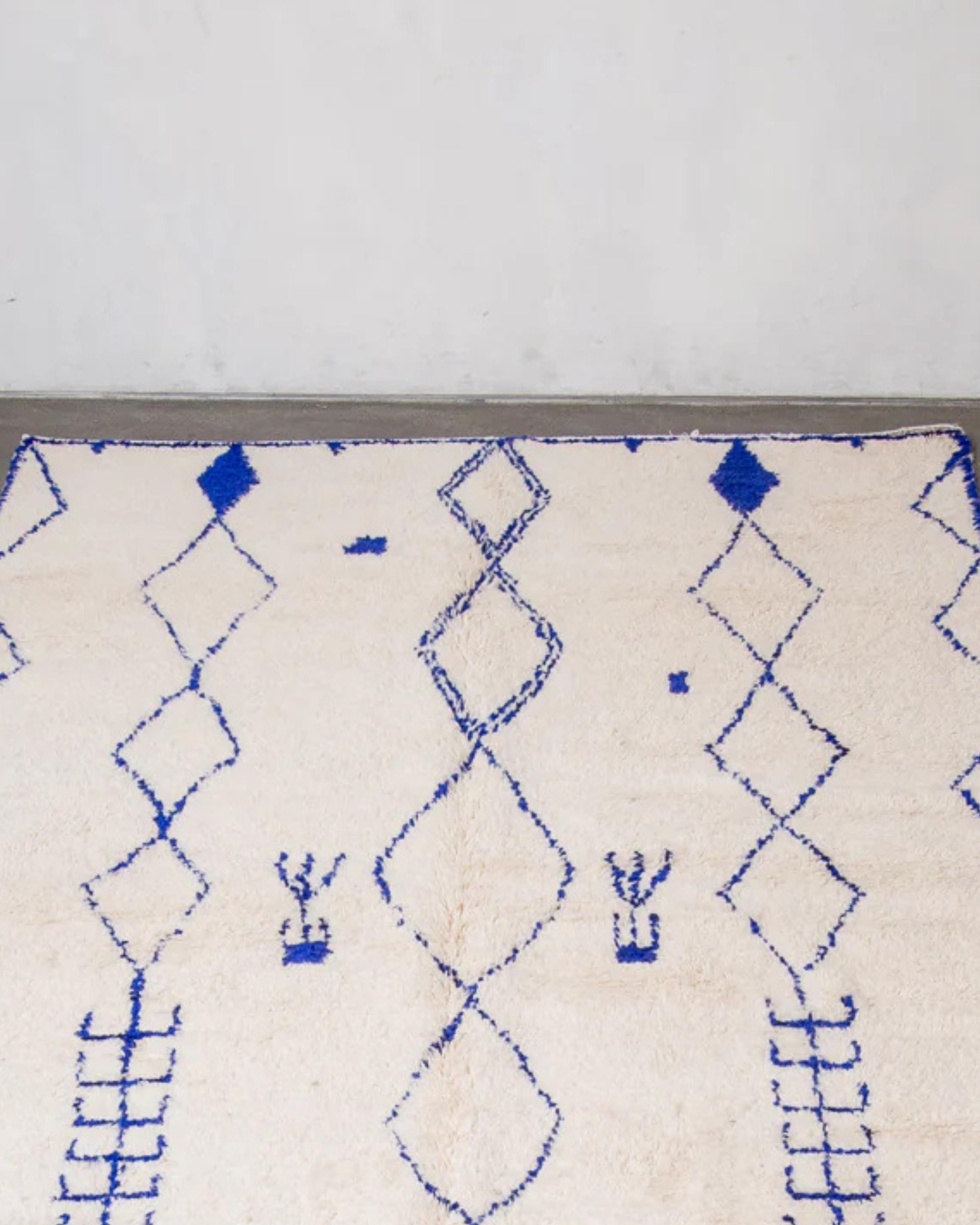 Handmade Beni Ourain Rug: Authentic Moroccan Rug, Custom Sizes