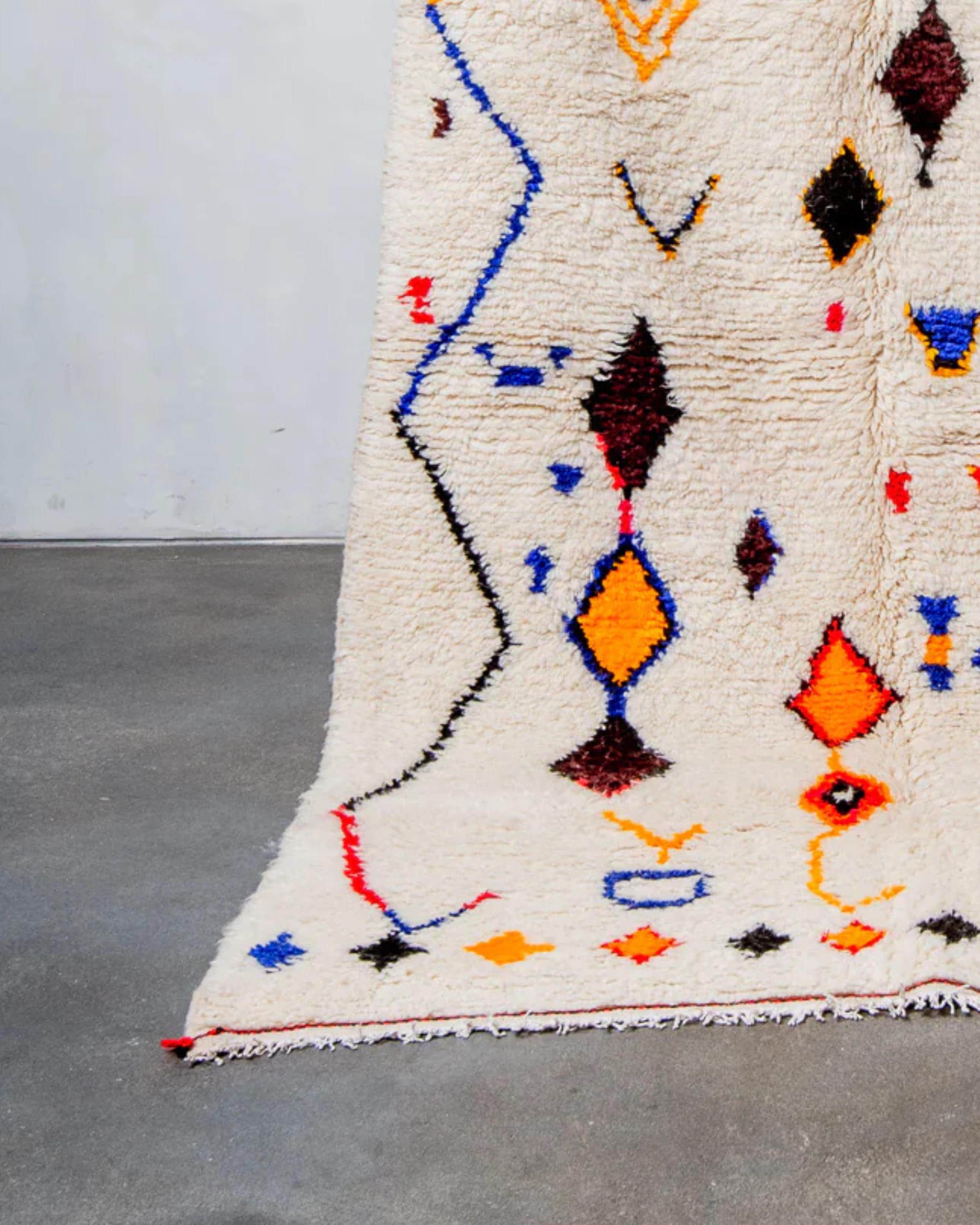 Handwoven Beni Ourain Rug: Moroccan Style Area Rug, Custom Sizes