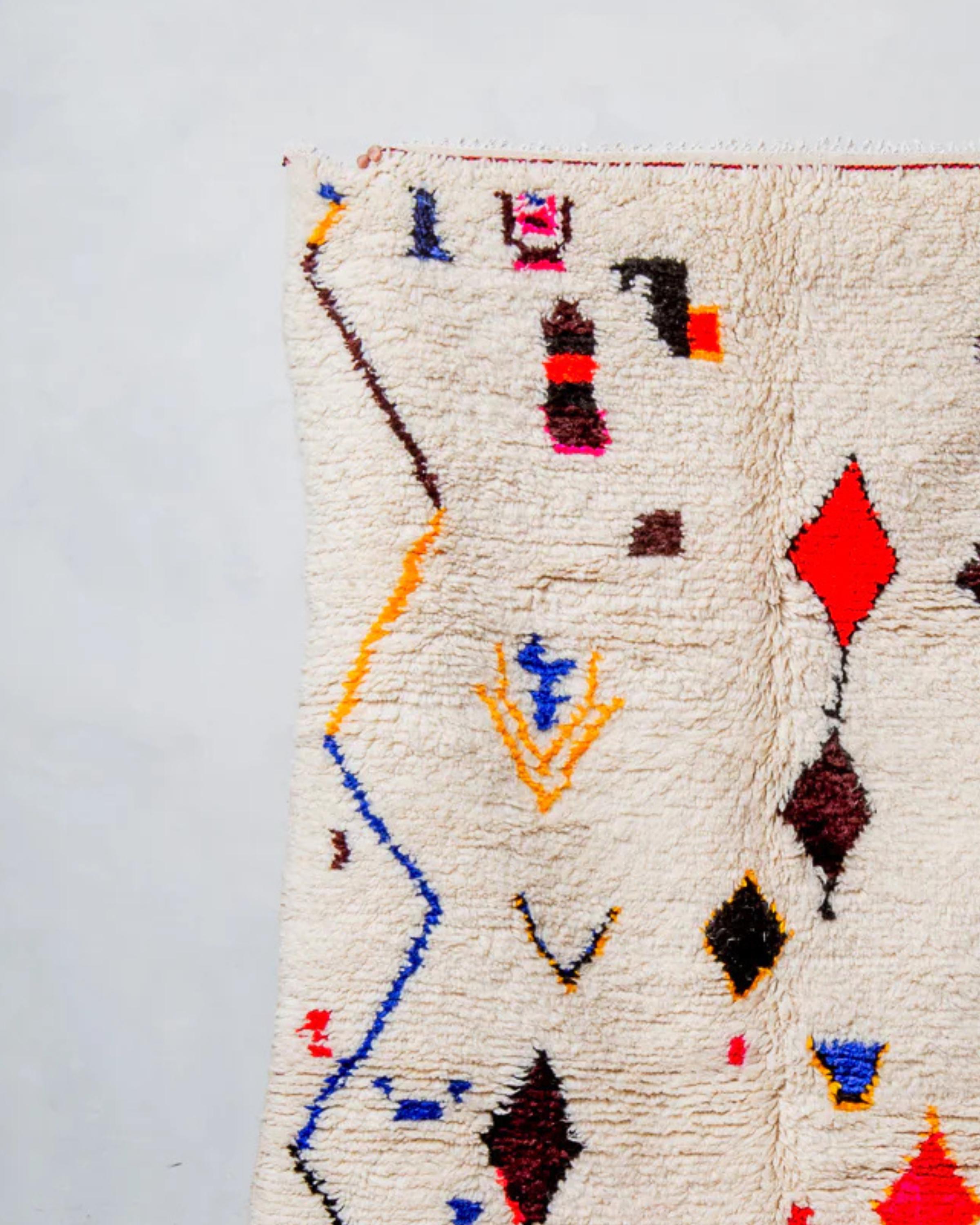 Handwoven Beni Ourain Rug: Moroccan Style Area Rug, Custom Sizes