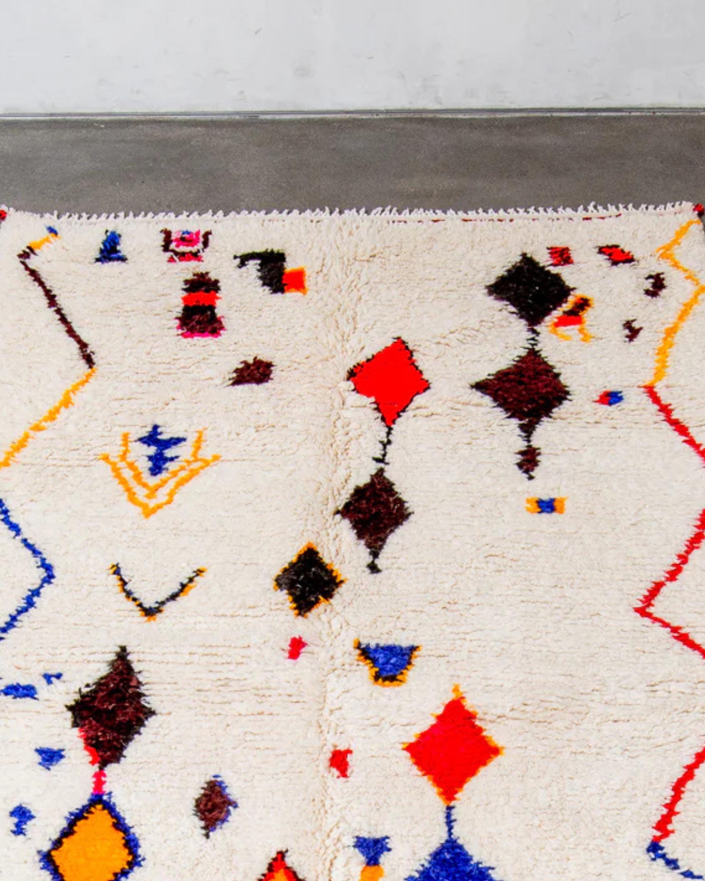 Handwoven Beni Ourain Rug: Moroccan Style Area Rug, Custom Sizes